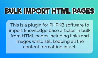Bulk HTML Import Plugin